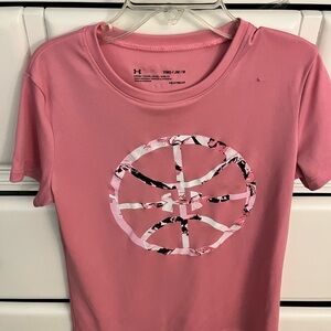 Under Armour Pink Basketball Graphic Tee
